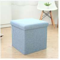 Folding foot stool cube pop up storage ottoman