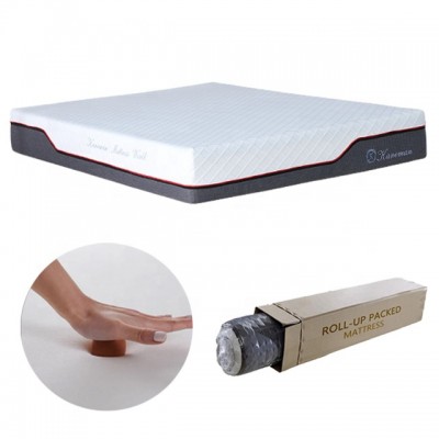 Popular style vacuum roll up memory foam wholesale price queen bed mattress