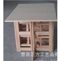 Wooden folding table